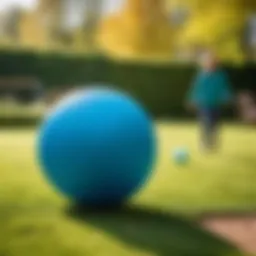 Large bouncing ball in an outdoor play area