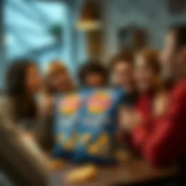 Social Gathering Featuring Lays Rippled Chips A casual gathering with friends enjoying potato chips