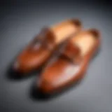 Elegant leather slippers showcasing fine craftsmanship