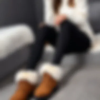 Luxurious Winter Leggings with Fur Trim Luxurious leggings with fur trim ideal for winter fashion