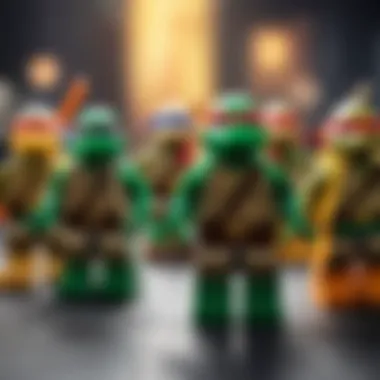 Display of Lego Teenage Mutant Ninja Turtles figures in a fan's collection highlighting their significance