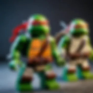 Detailed look at Lego Teenage Mutant Ninja Turtles figures showcasing their unique designs