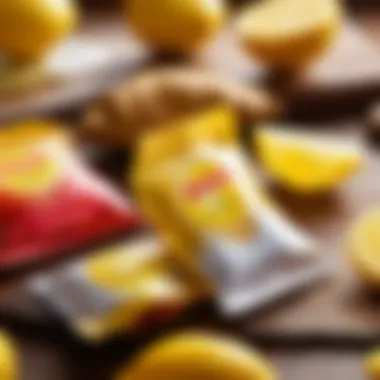 Close-up of Lipton tea bags showcasing quality ingredients.