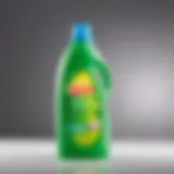 Liquid detergent in a modern bottle