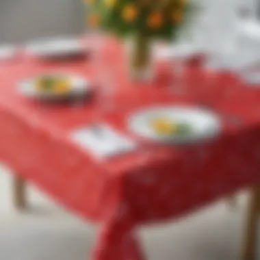 Different colors and patterns of liquid tablecloth.