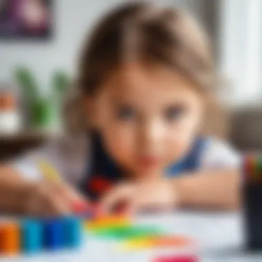 A child immersed in coloring, illustrating focus and imagination at work.