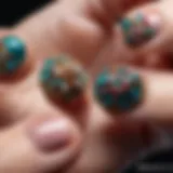 Elegant nail art featuring beads