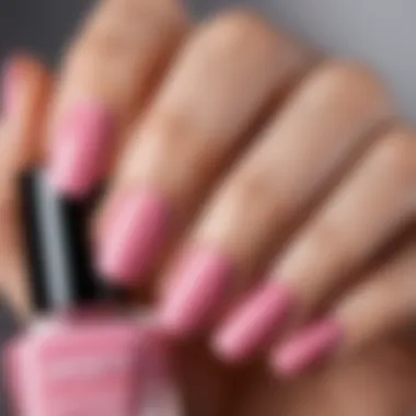 A well-manicured nail showcasing a glossy finish from clear nail polish.