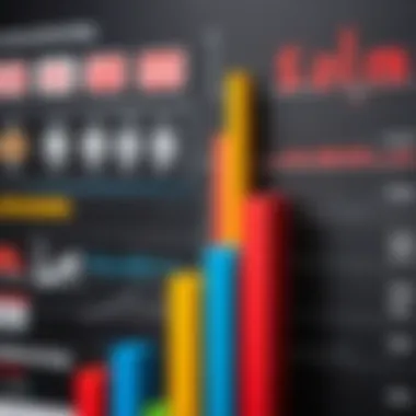 A dynamic market analysis chart highlighting trends in the merchandising sector.