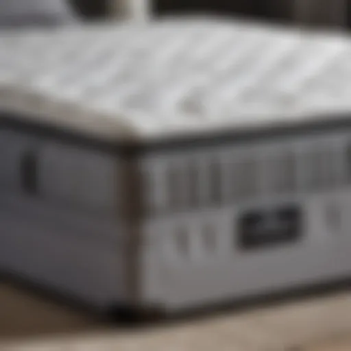 A luxurious double mattress showcasing various materials and layers.