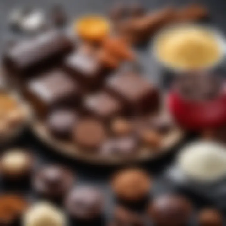 Close-up of key ingredients used in Merci chocolates