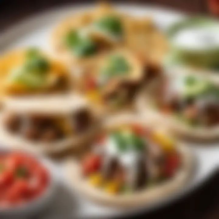 A variety of dishes incorporating Mexican pita