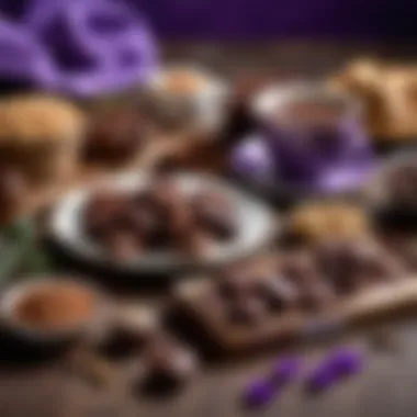 An elegant arrangement of Milka chocolate with coffee and dessert