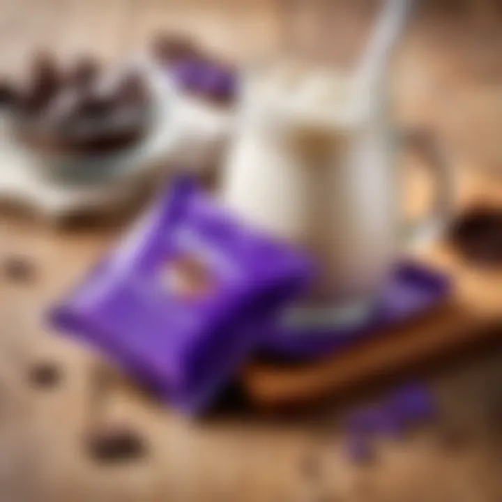 Ingredients of Milka cream displayed