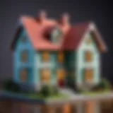 Intricate paper model of a miniature house