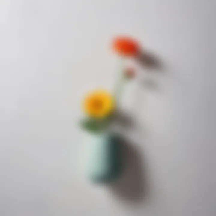 Minimalist wall vase showcasing a single flower