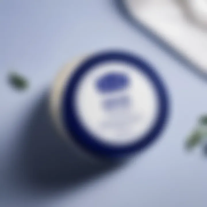 Close-up of Nivea balm texture