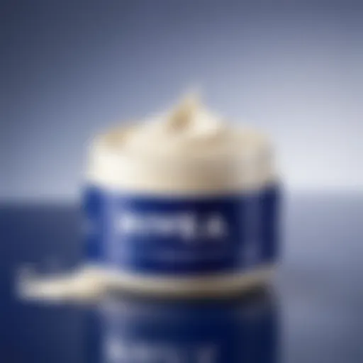 Close-up of Nivea Cream texture showcasing its rich consistency