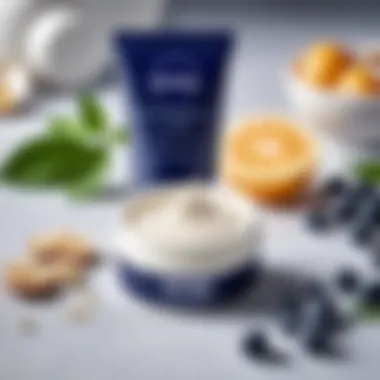 Close-up of ingredients used in Nivea cream