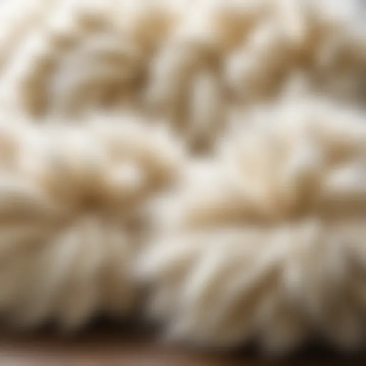 Close-up of the soft texture of angora wool