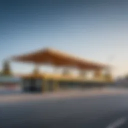 Exterior view of the bus station in Ocher