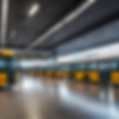 Interior of the bus station showcasing passenger amenities