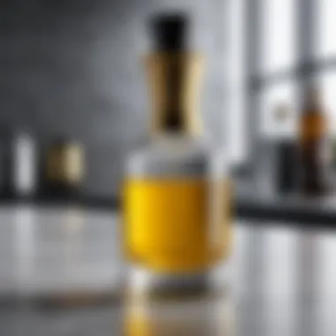Sleek Design of Glass Oil Dispenser Elegant glass oil dispenser showcasing its sleek design