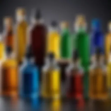 Diverse Styles of Oil Dispensing Bottles Variety of oil dispensing bottles highlighting different styles