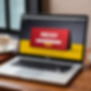 Online Shopping at Пятерочка A laptop displaying the Пятерочка online shopping interface