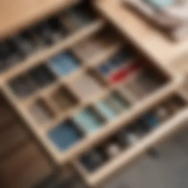 A well-organized drawer filled with jewelry trays