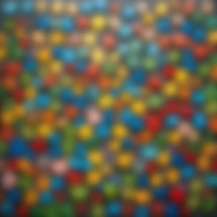 Colorful children's puzzles displayed on a table