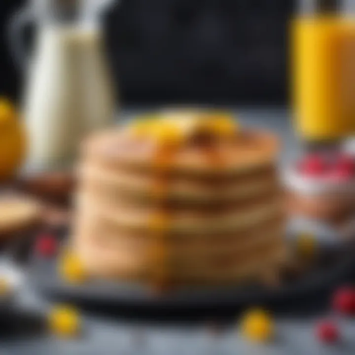 An assortment of pancake recipes with a pancake stick featured