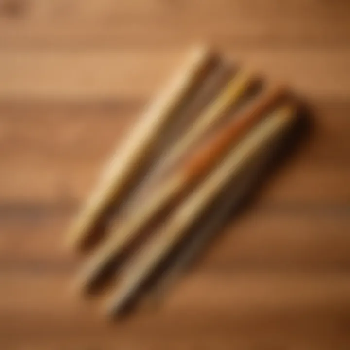 Elegantly designed pancake stick resting on a wooden countertop