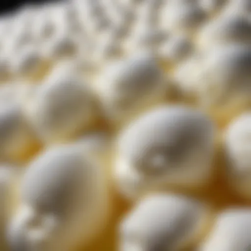 Close-up of foam material showcasing its texture and structure