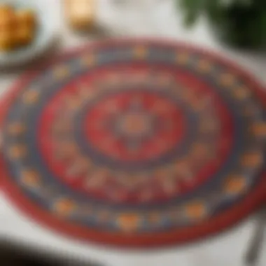 Elegant placemat showcasing intricate design and color