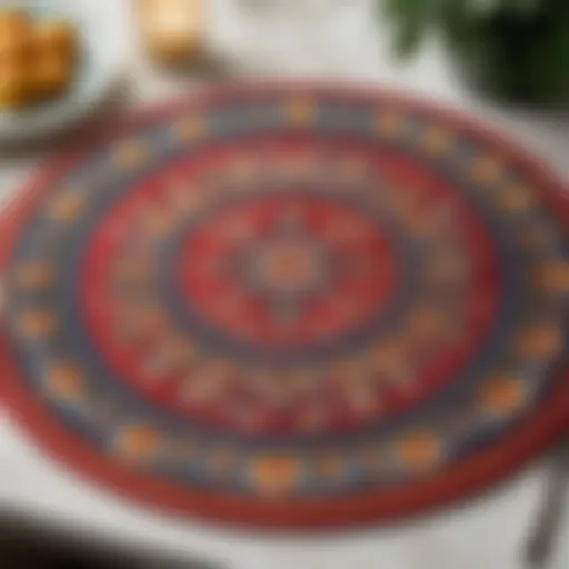 Elegant placemat showcasing intricate design and color