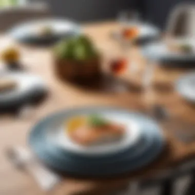 Stylish Table Setting with Placemats Setting a beautiful table with stylish placemats