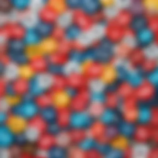 An intricate pattern of discount tags showcasing various offers