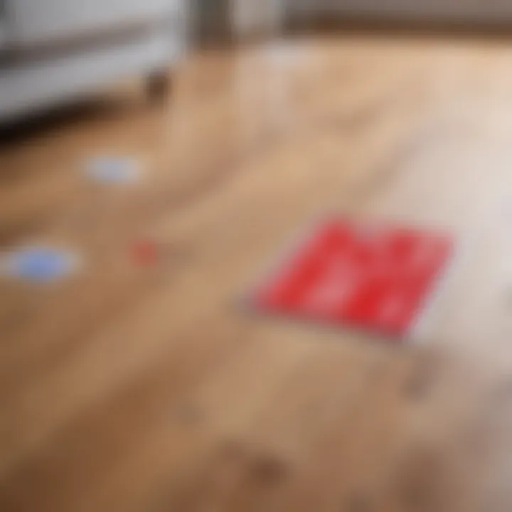 Protecting floors from furniture damage with stickers