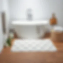 Elegant PVC bath mat enhancing bathroom decor