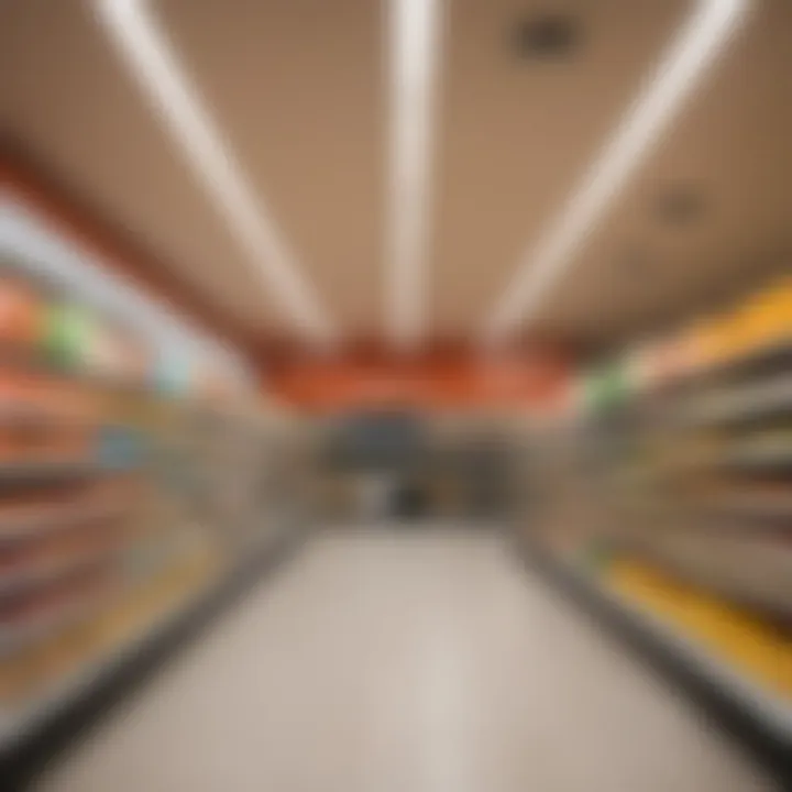 Interior layout of a Pyaterochka supermarket