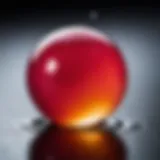 A close-up of a water balloon showcasing its elasticity and surface tension.