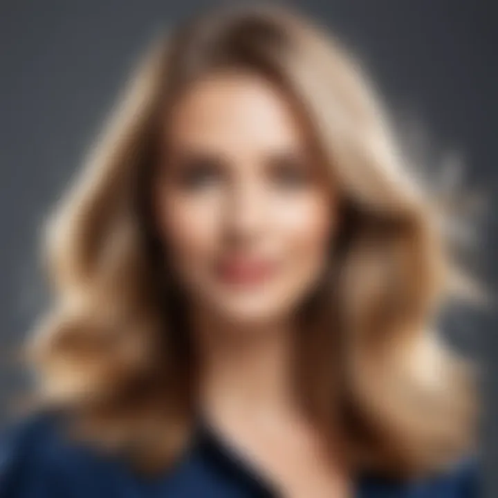 A serene image of a woman with shiny hair after a successful brushing session