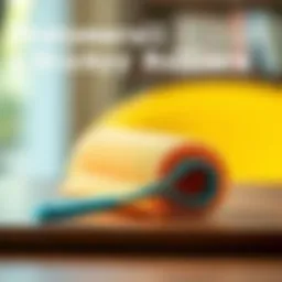 Reusable sticky roller designed for effective lint removal
