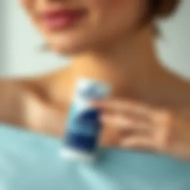 Rexona stick applied on skin illustrating ease of use