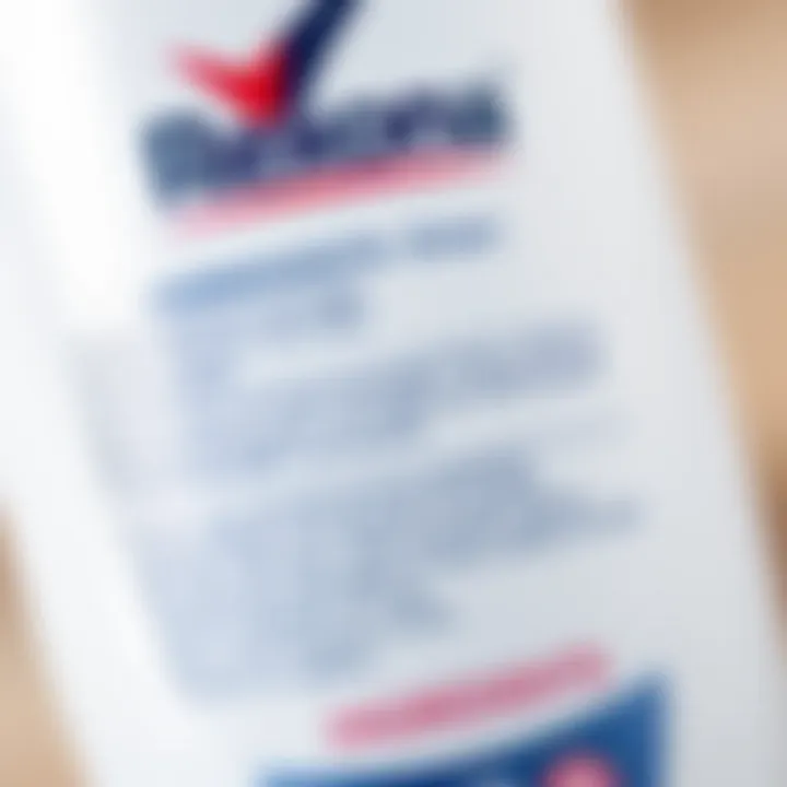 Close-up of Rexona deodorant ingredients label