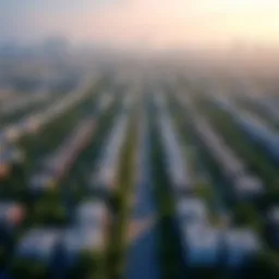 Aerial view of the Salarievo district showcasing urban development