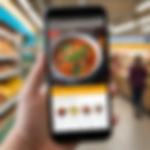 User navigating through the Sbermarket shopper app interface