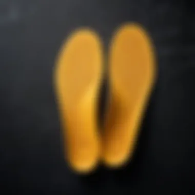 Close-up of self-adhesive insole showcasing its texture and design