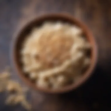 A rustic bowl filled with sesame halva showcasing its rich texture